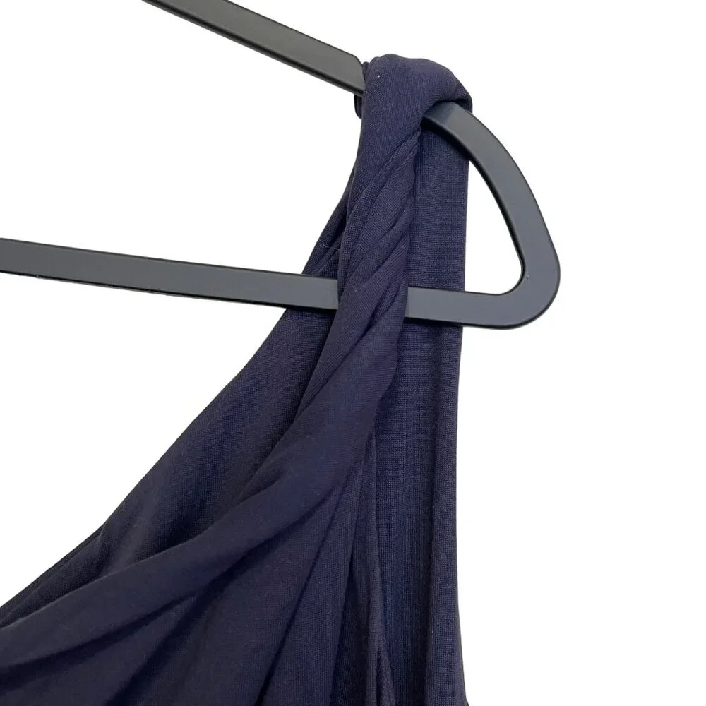 Susana Monaco One Shoulder Midnight Flared Leg Jumpsuit NWT - Picture 5 of 10